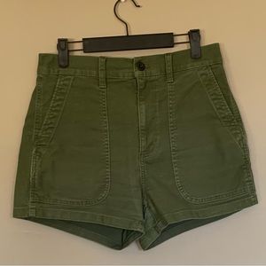 Madewell High Rise olive green shorts - Size 27